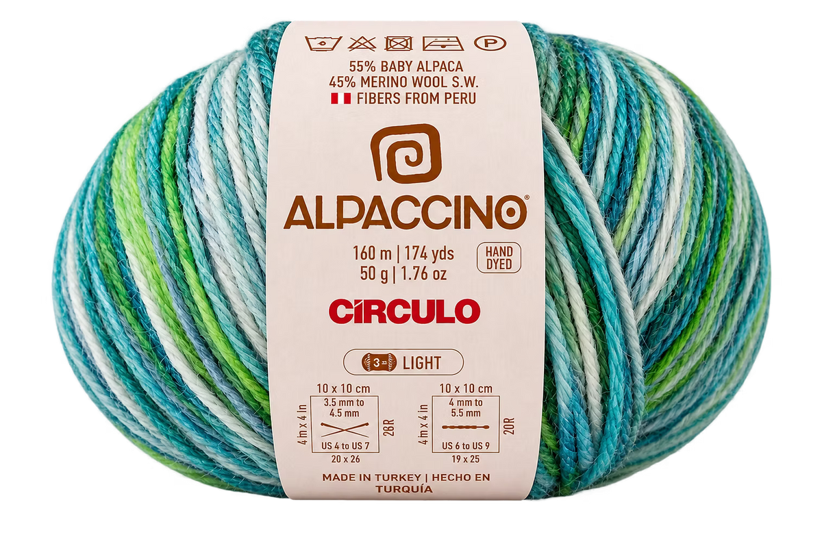 Circulo Yarn - Alpaccino - 55% Baby Alpaca/45% SW Merino - Color 9302 - Fresh