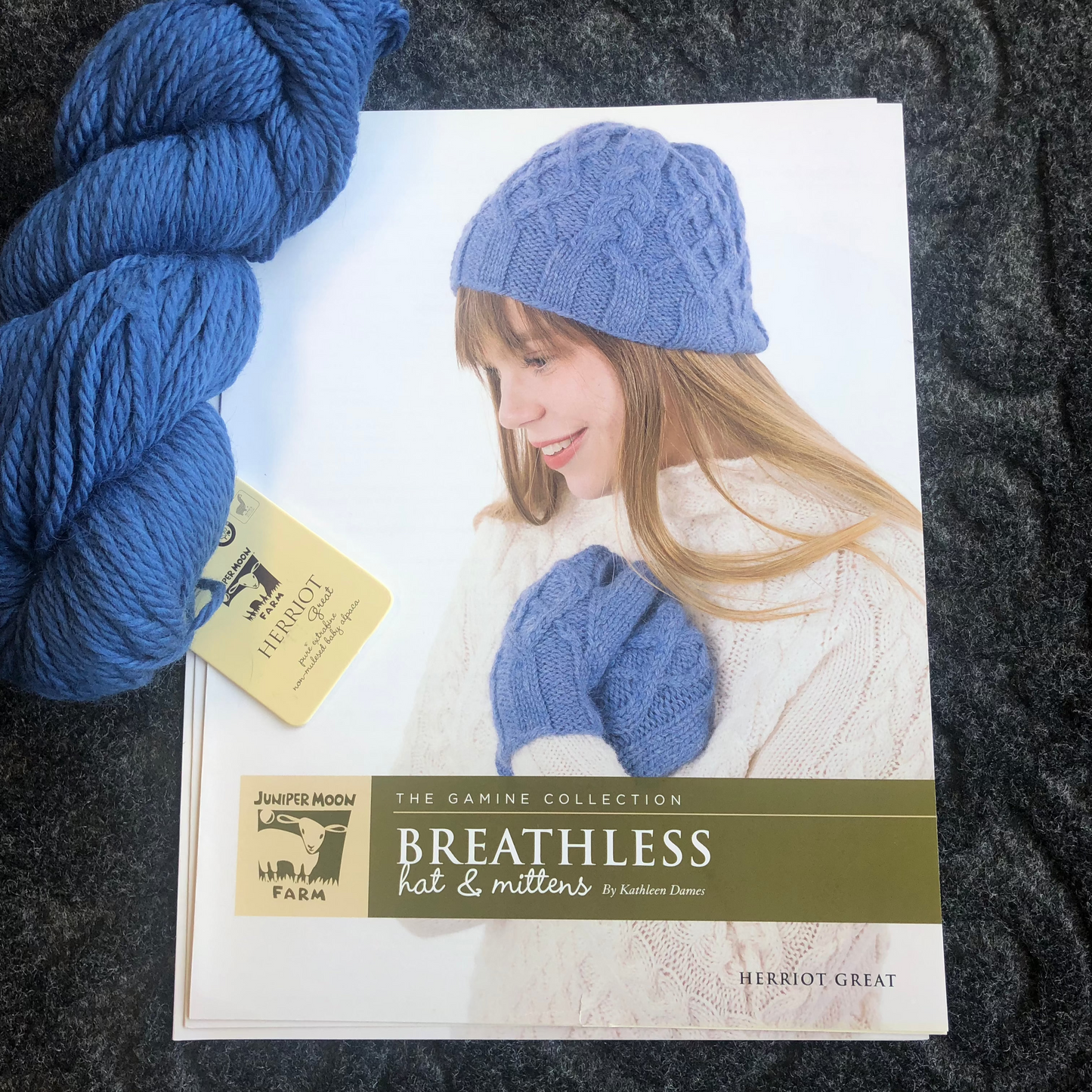 Juniper Moon Farm - Breathless Hat & Mittens Pattern