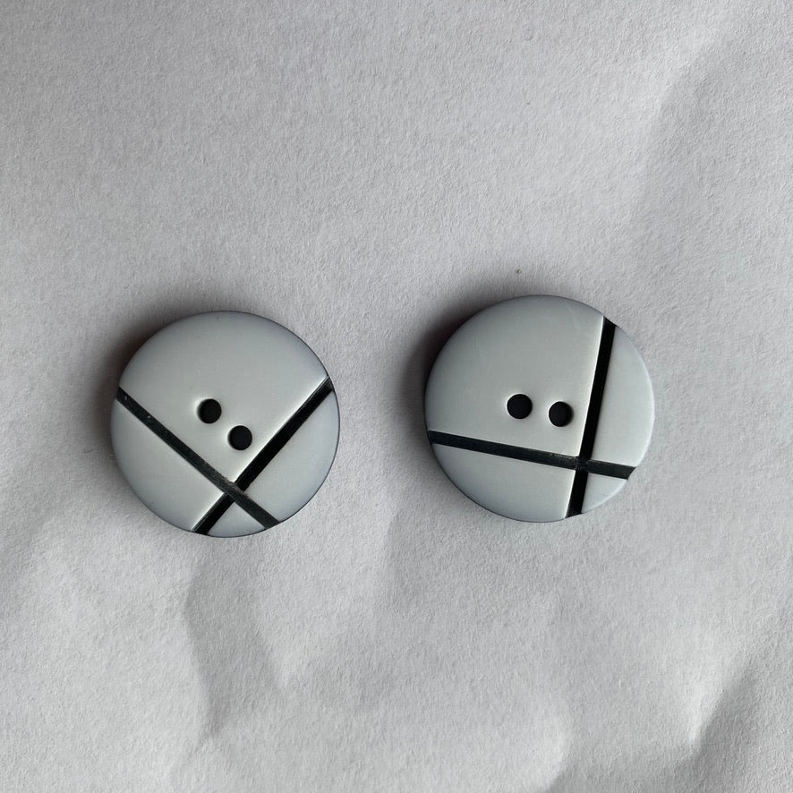 Togl Buttons - White Offset Cross - 23MM