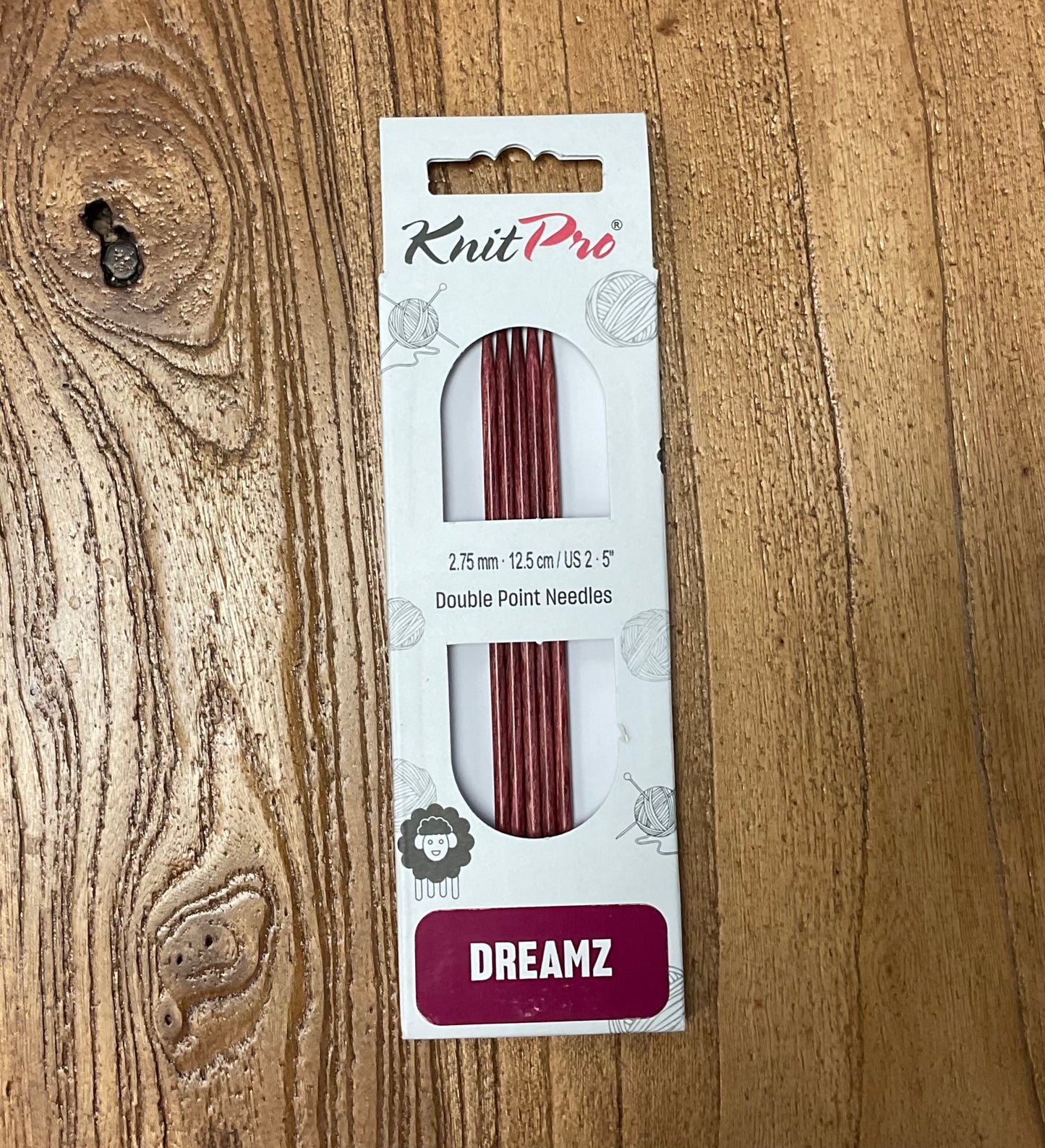 Knit Pro Dreamz - Double Pointed Needles - 5” - US 2 (2.75mm)