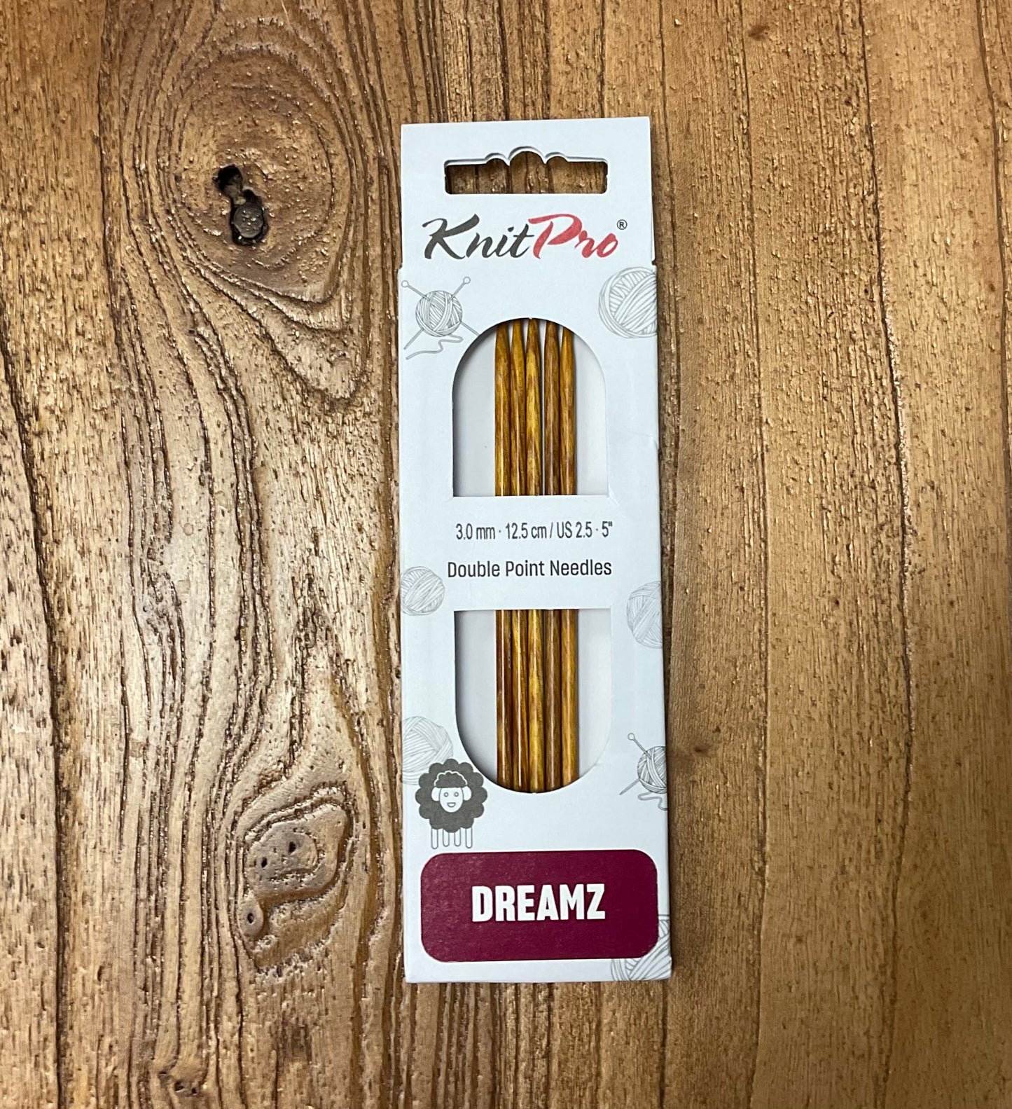 Knit Pro Dreamz - Double Pointed Needles - 5” - US 2.5 (3mm)