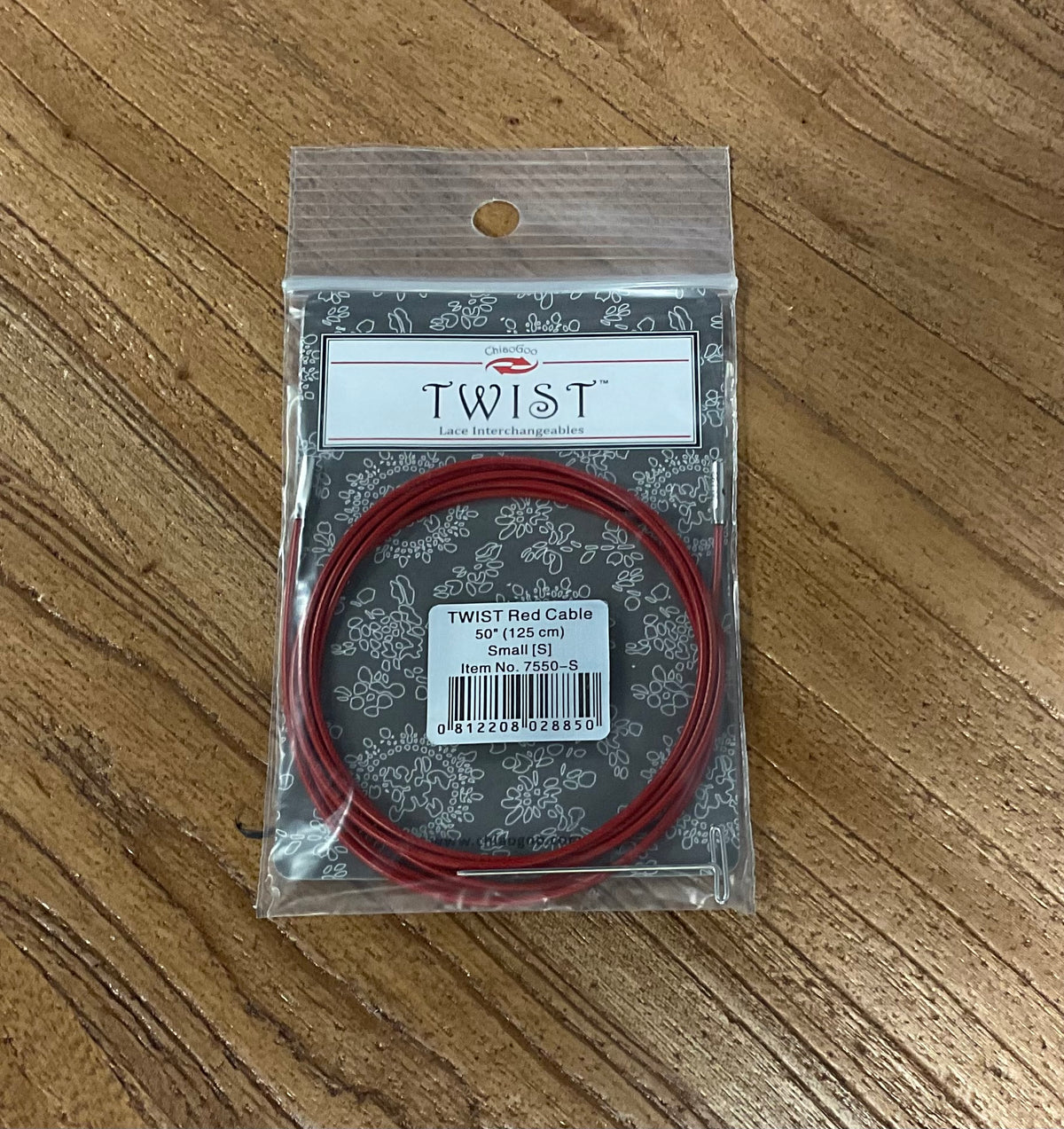 ChiaoGoo Twist Red Cable Small Lace Interchangeable Cord 50" (125cm)