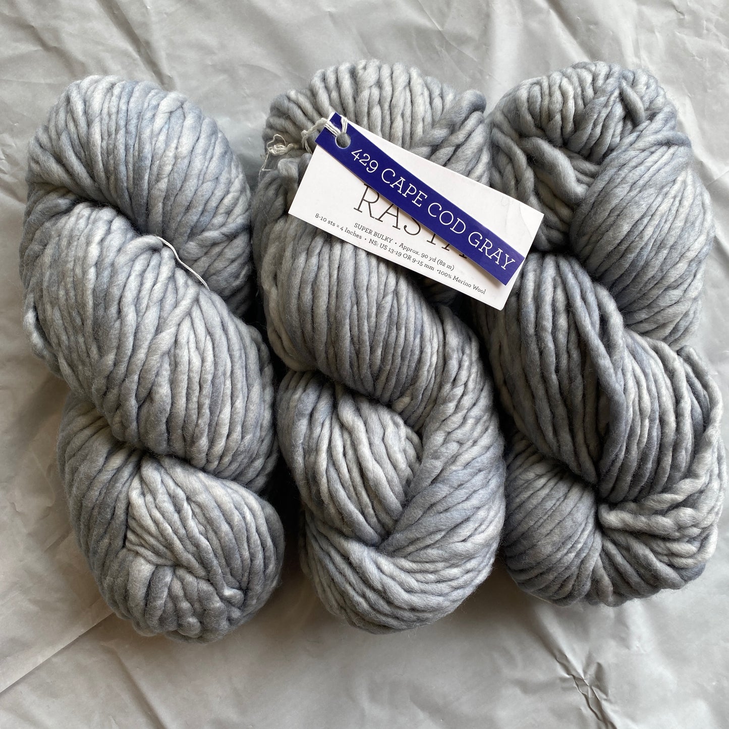 Malabrigo - Rasta - Cape Code Gray / 429 - Merino Wool - Super Bulky