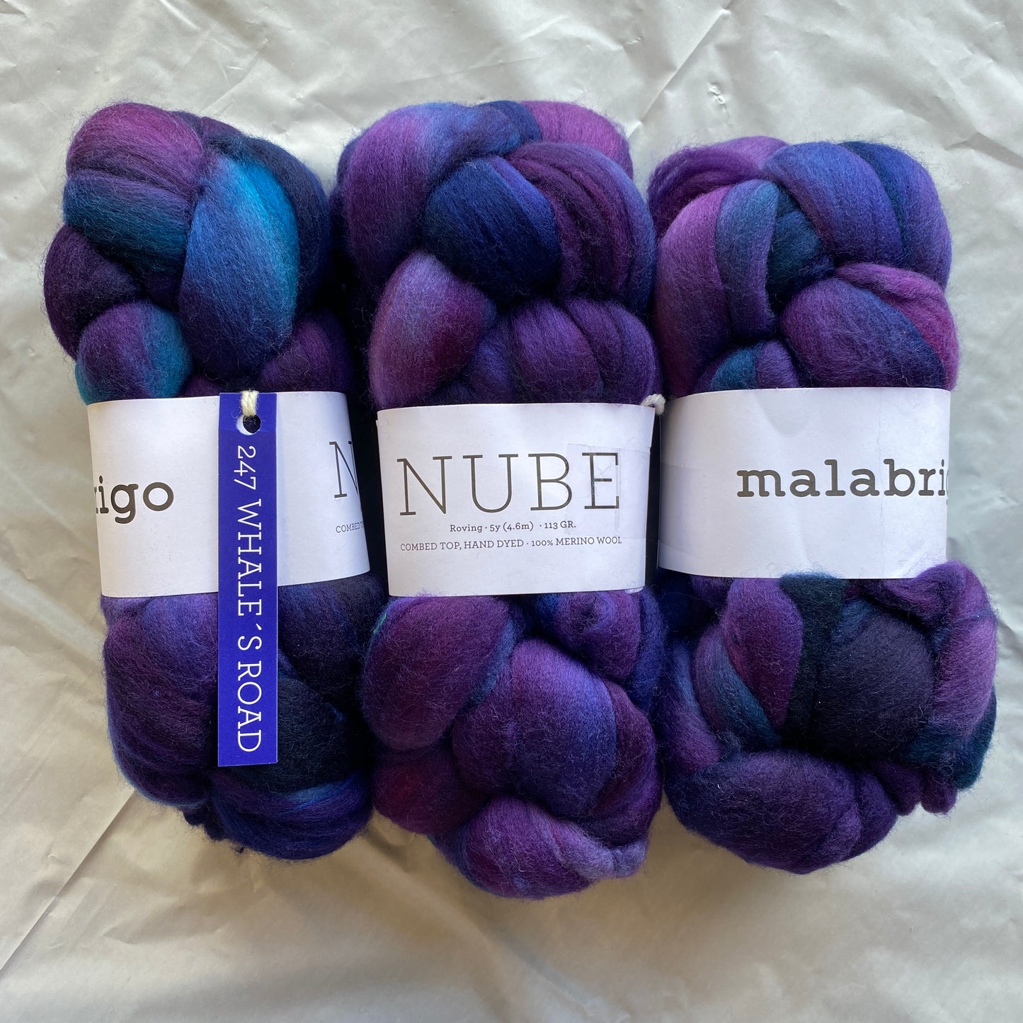 Malabrigo - Nube - Whale's Road / 247 - Merino Wool - Roving