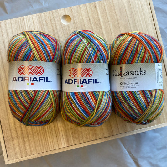 Adriafil Calzasocks  75% Superwash Virgin Wool/ 25% Polyamide - Multicolord - 153