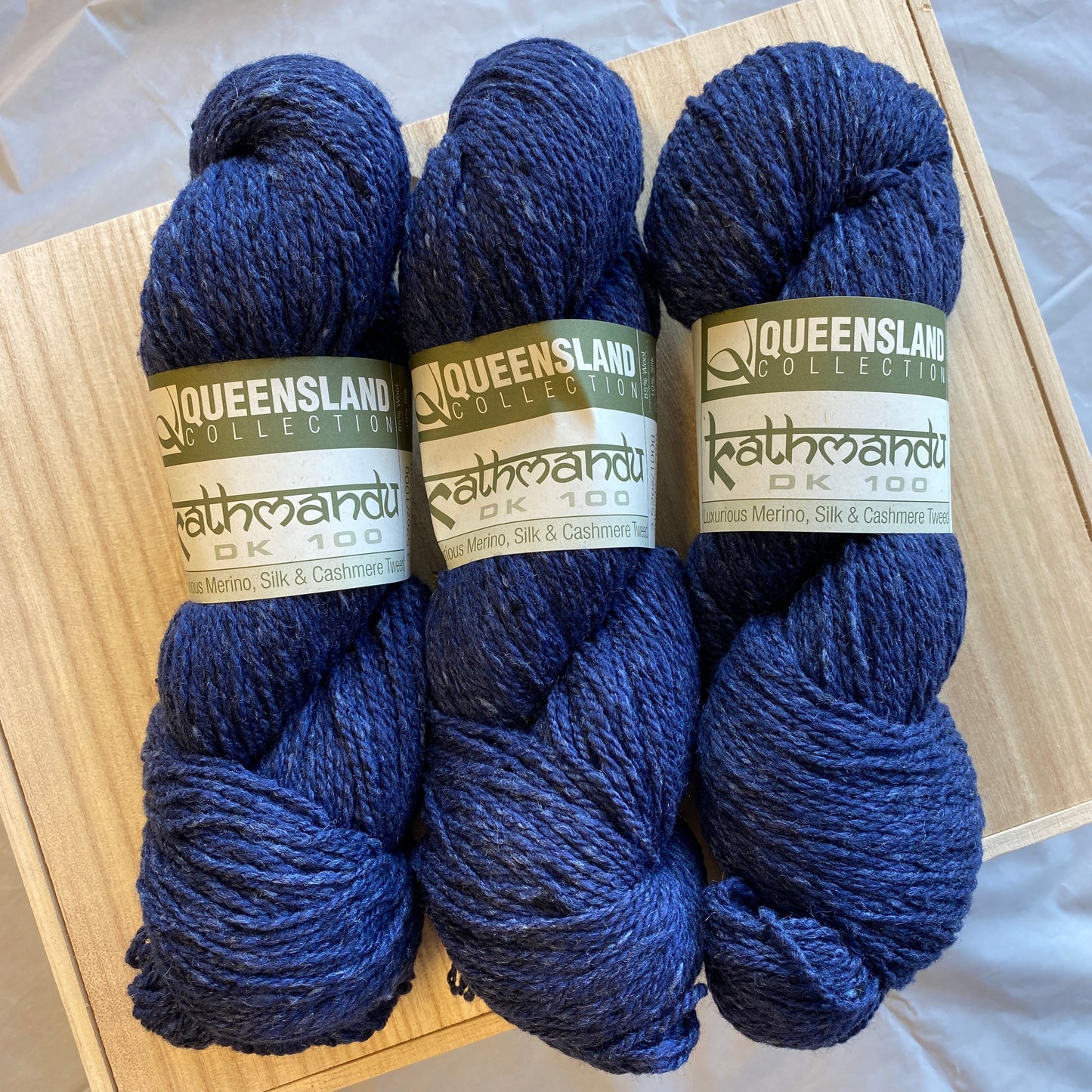 Queensland Collection Kathmandu DK 100 - Navy 15 - 85% Merino Wool/10% Silk/5% Cashmere - DK