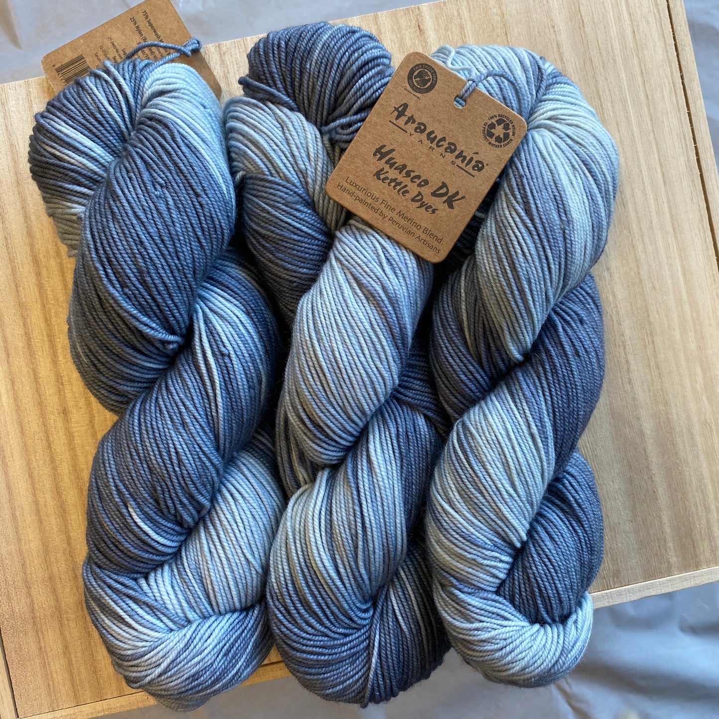 Araucania Yarns Huasco DK Kettle Dyes - Stormcloud 2010 -75% Superwash Merino Wool/25% Nylon