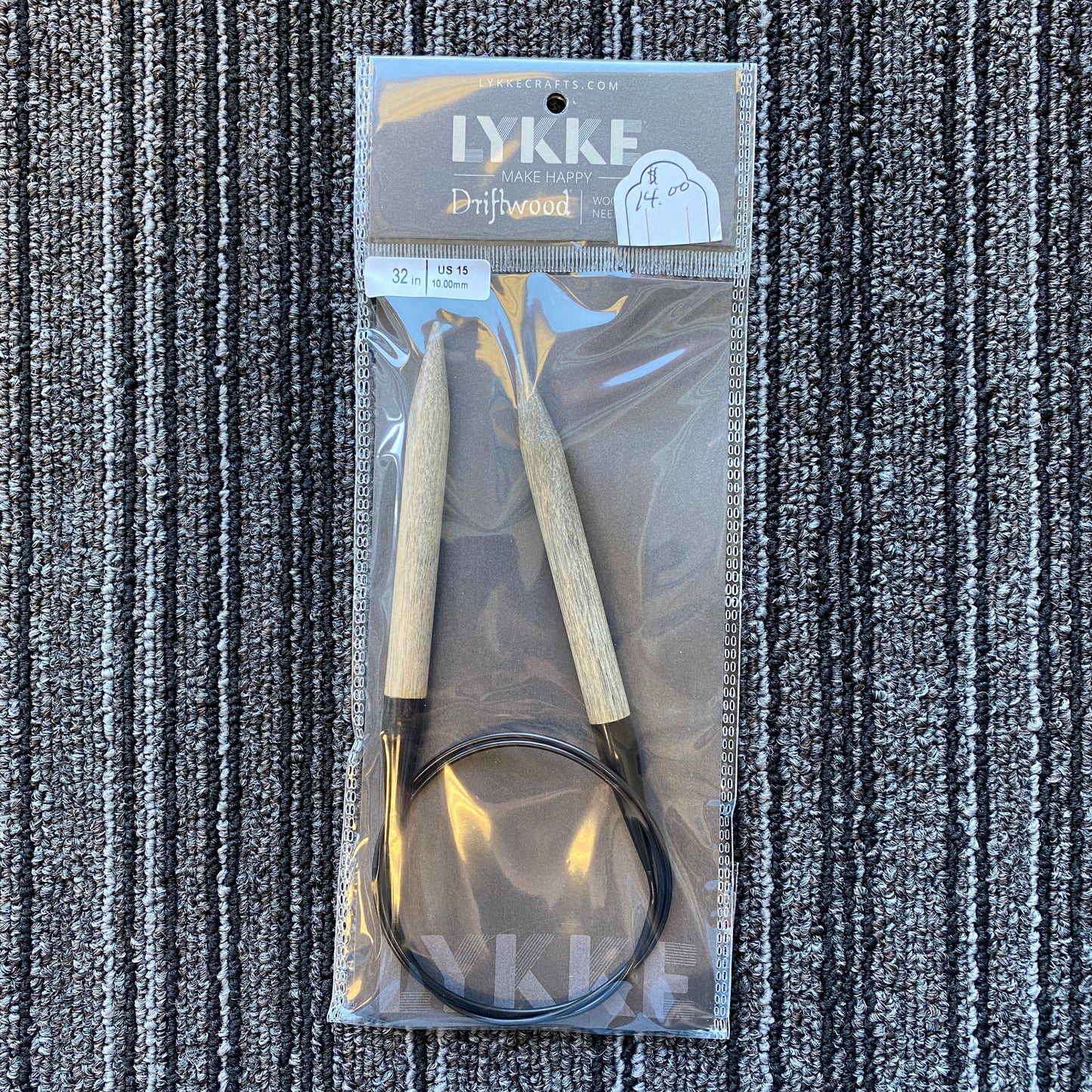 LYKKE Driftwood 32 Inch Circular Wooden Needle - US 15 (10.00 mm)