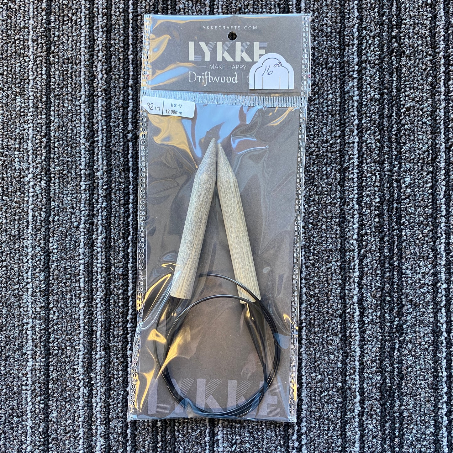 LYKKE Driftwood 32 Inch Circular Wooden Needle - US 17 (12.00 mm)