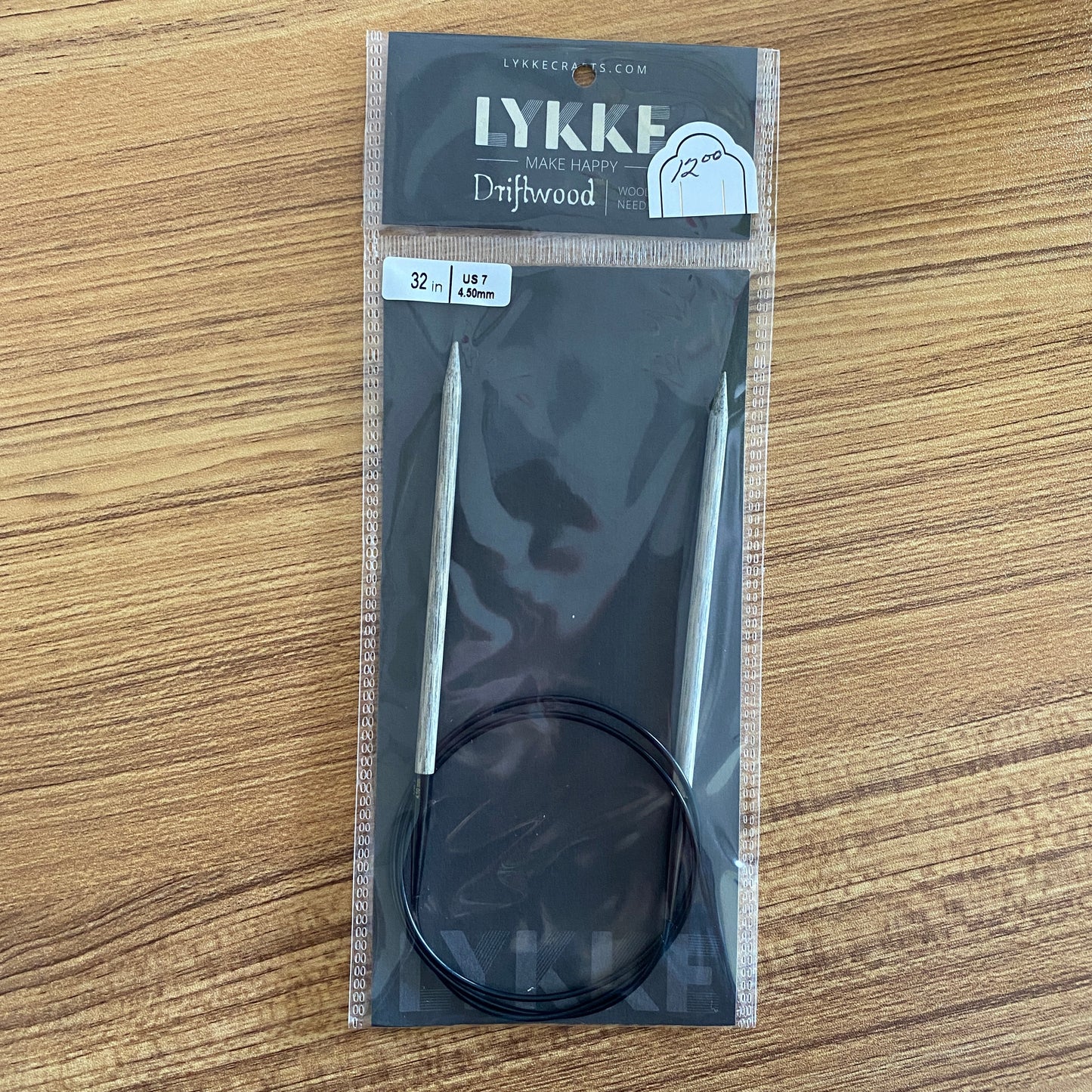 LYKKE Driftwood 32 Inch Circular Wooden Needle - US 7 (4.50 mm)