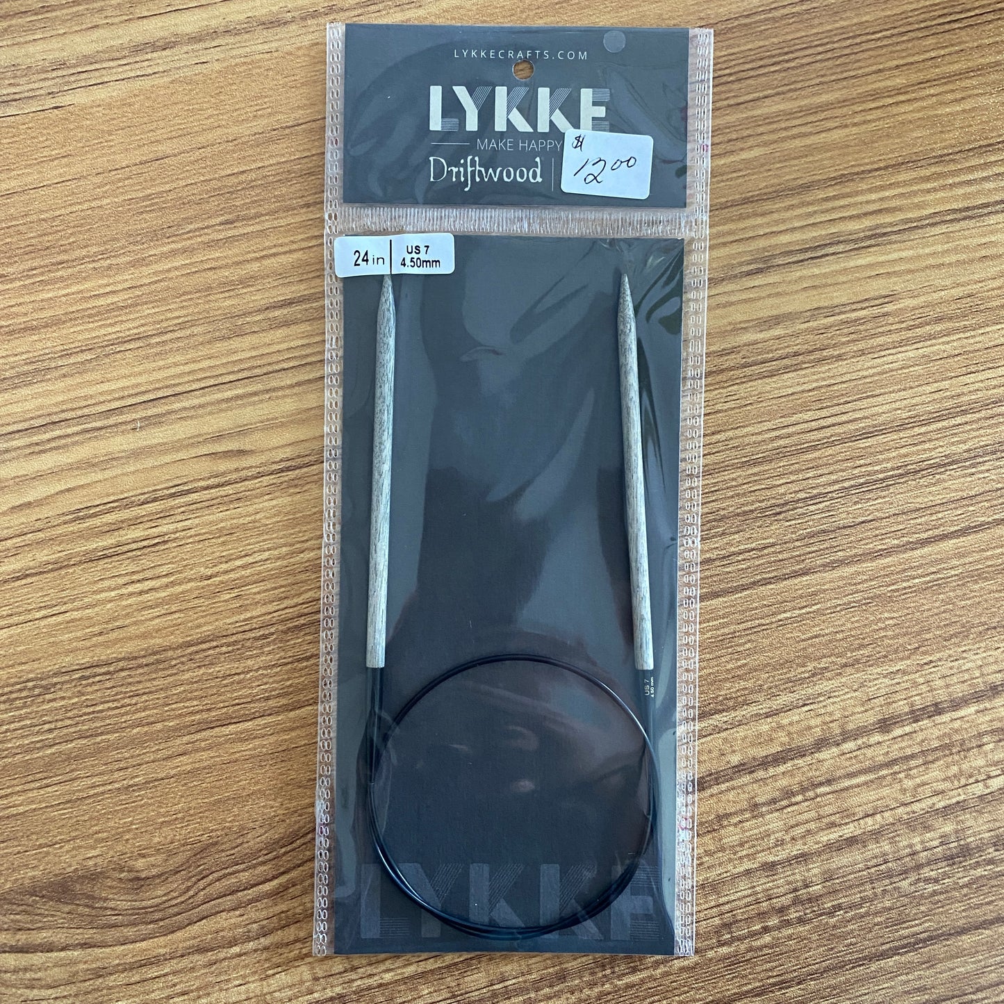 LYKKE Driftwood 24 Inch Circular Wooden Needle - US 7 (4.50 mm)