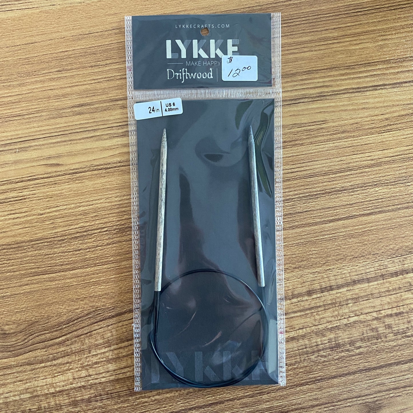 LYKKE Driftwood 24 Inch Circular Wooden Needle - US 6 (4.00 mm)