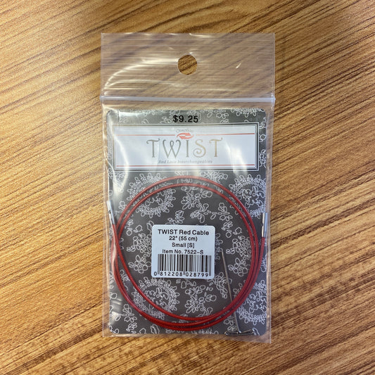 ChiaoGoo Twist Red Cable Mini Lace Interchangeable Cord 22" (55cm)