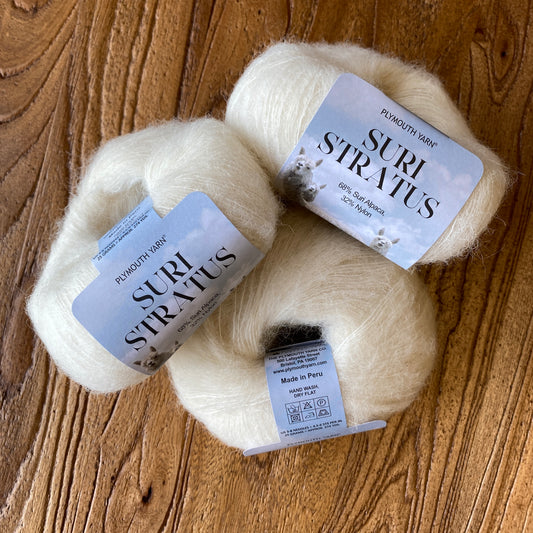 Plymouth Yarn - Suri Stratus - Natural 10 - 68% Suri Alpaca/32% Nylon - lace