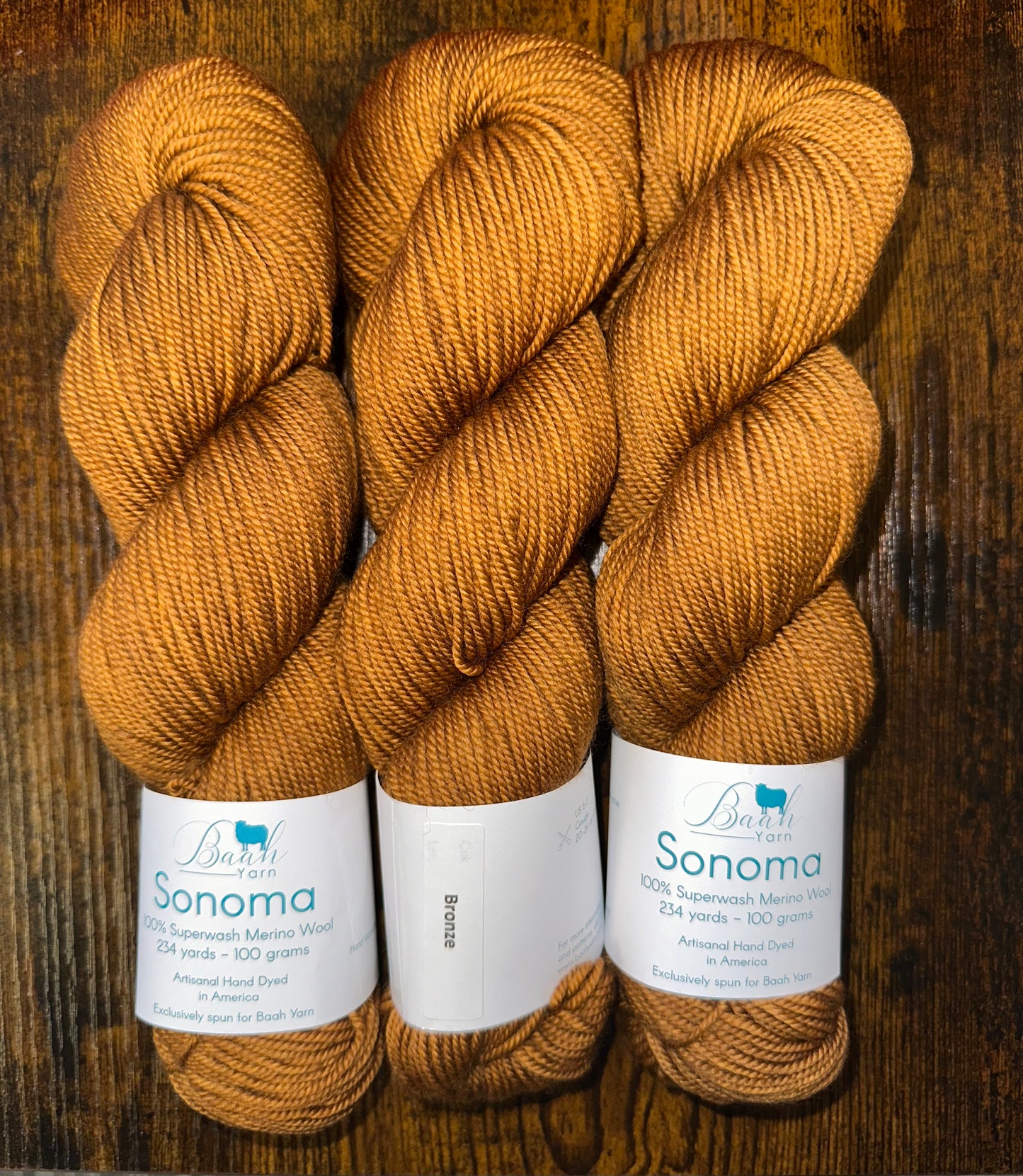 Baah Yarn - Sonoma DK - 100% Superwash Merino - Bronze