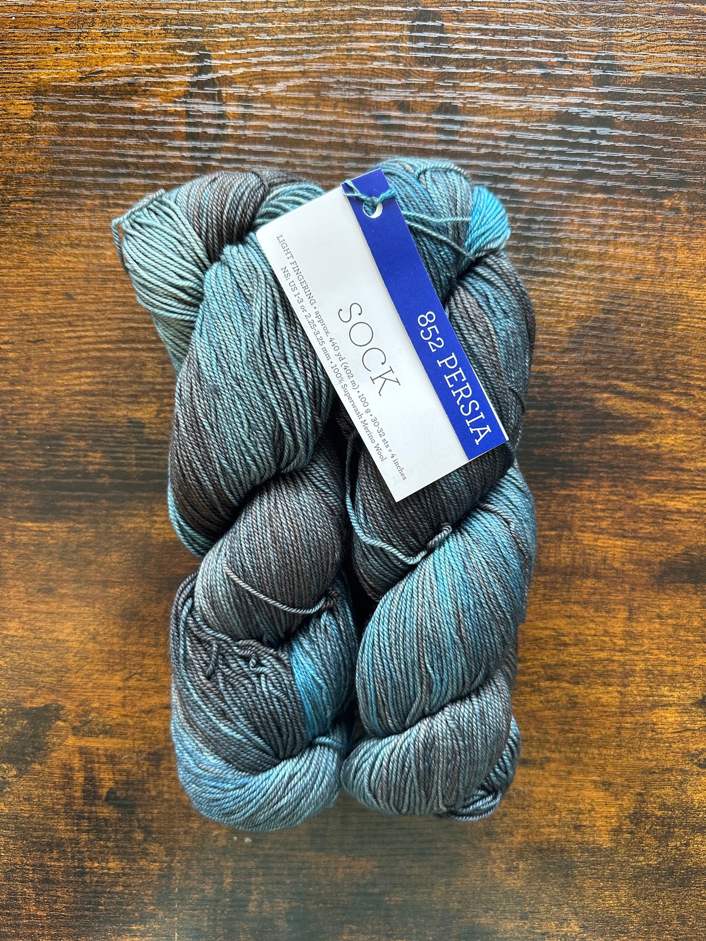 Malabrigo - Sock - Persia 852 - 75% Superwash Merino/25% Nylon - Fingering