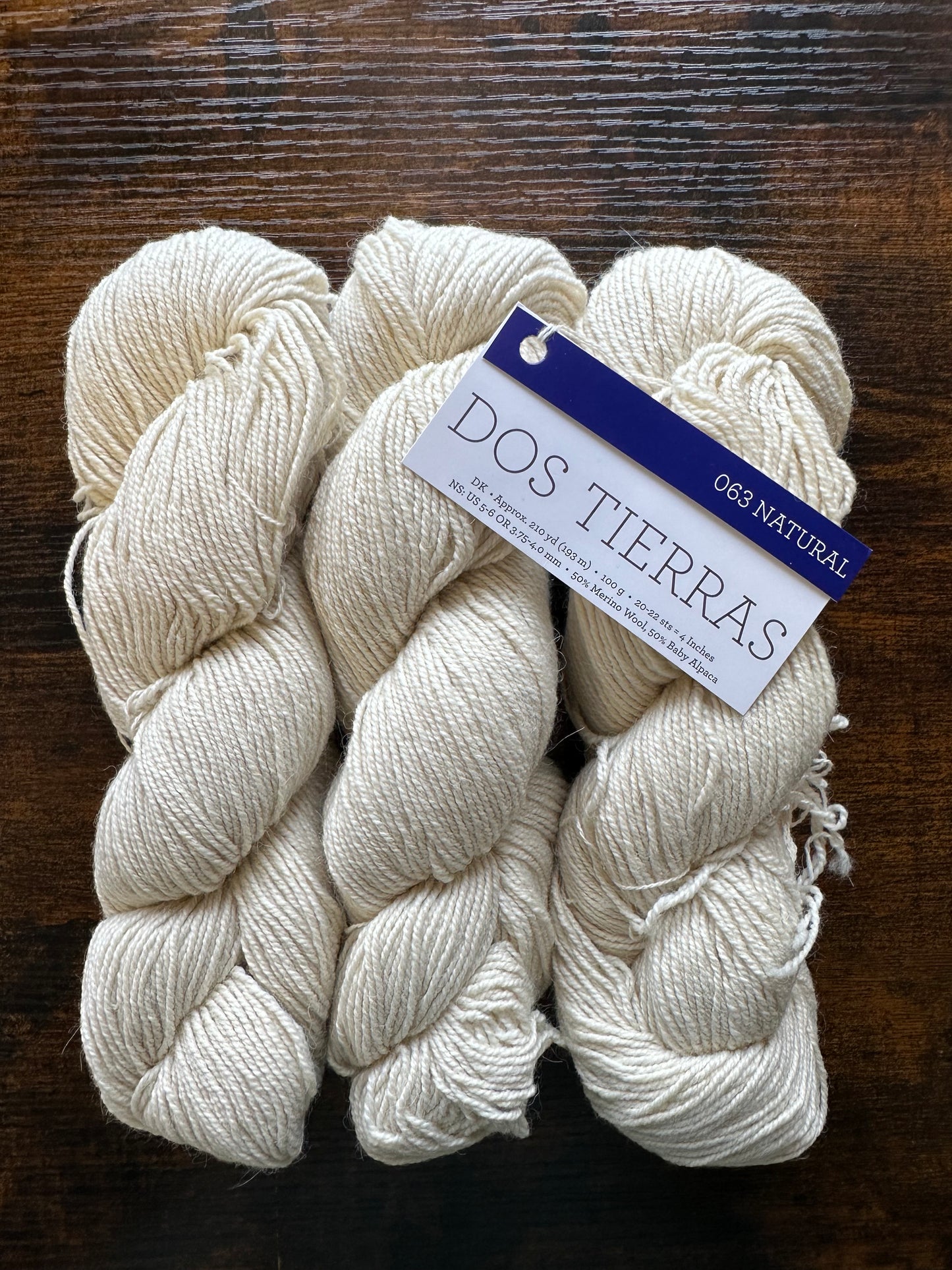 Malabrigo - Dos Tierras - 100% Superwash Merino - Natural 063
