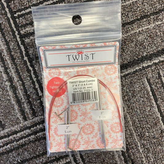 Chiaogoo Twist Short Combo Set - Size US 1 - 2 "and 3" tips