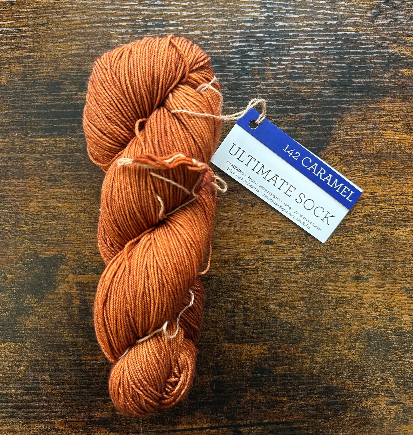 Malabrigo - Ultimate Sock - 75% Superwash Merino/25% Nylon - 142 Caramel