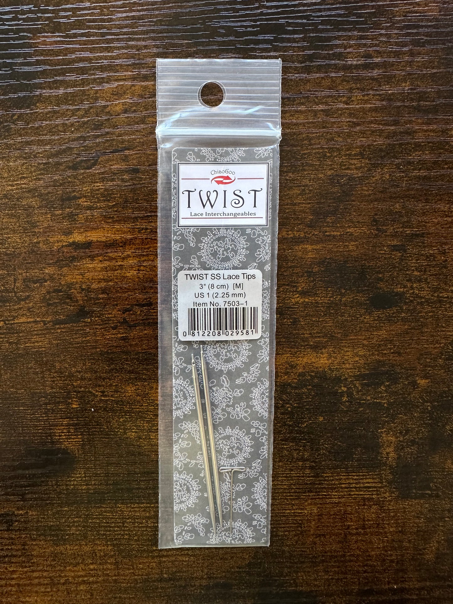 ChiaoGoo Twist SS Lace Tip 3" Interchangeable US 1 (2.25mm)