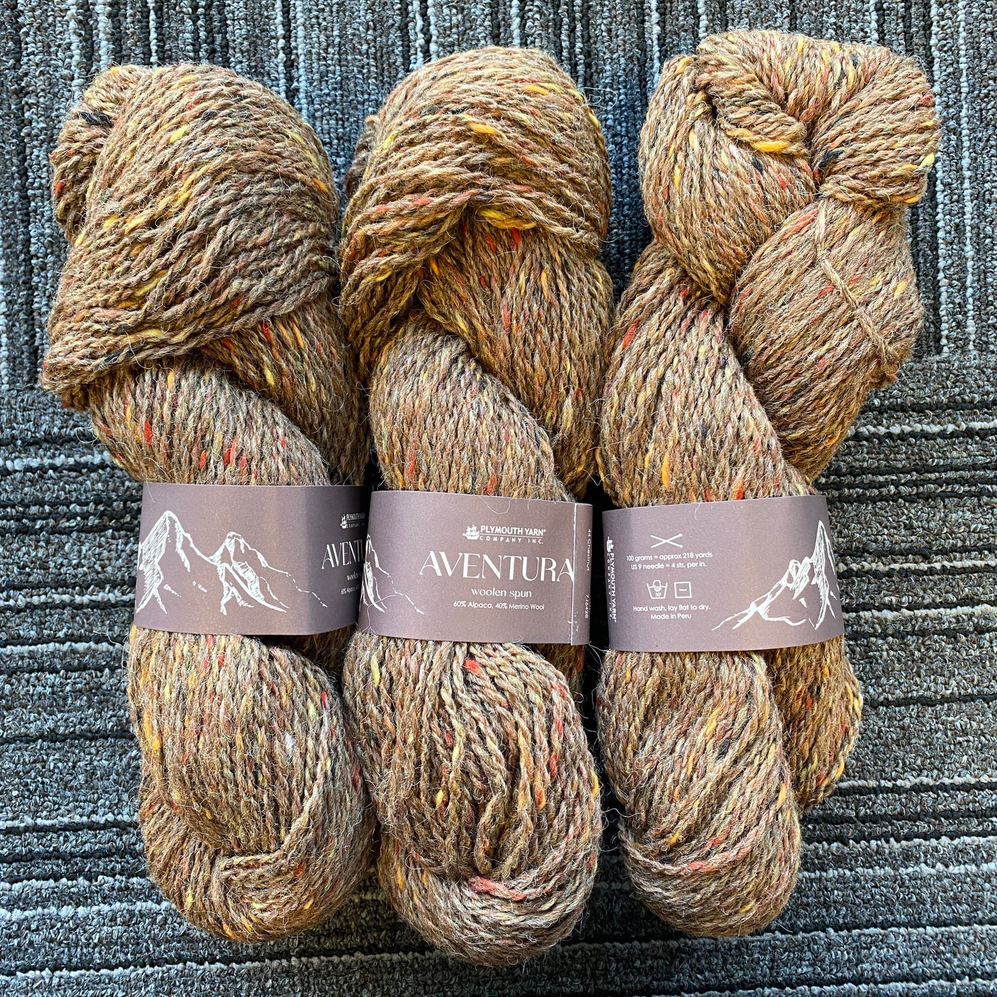Plymouth Yarn - Aventura - Chestnut 44 - 60% alpaca/40% Merino Wool - Aran