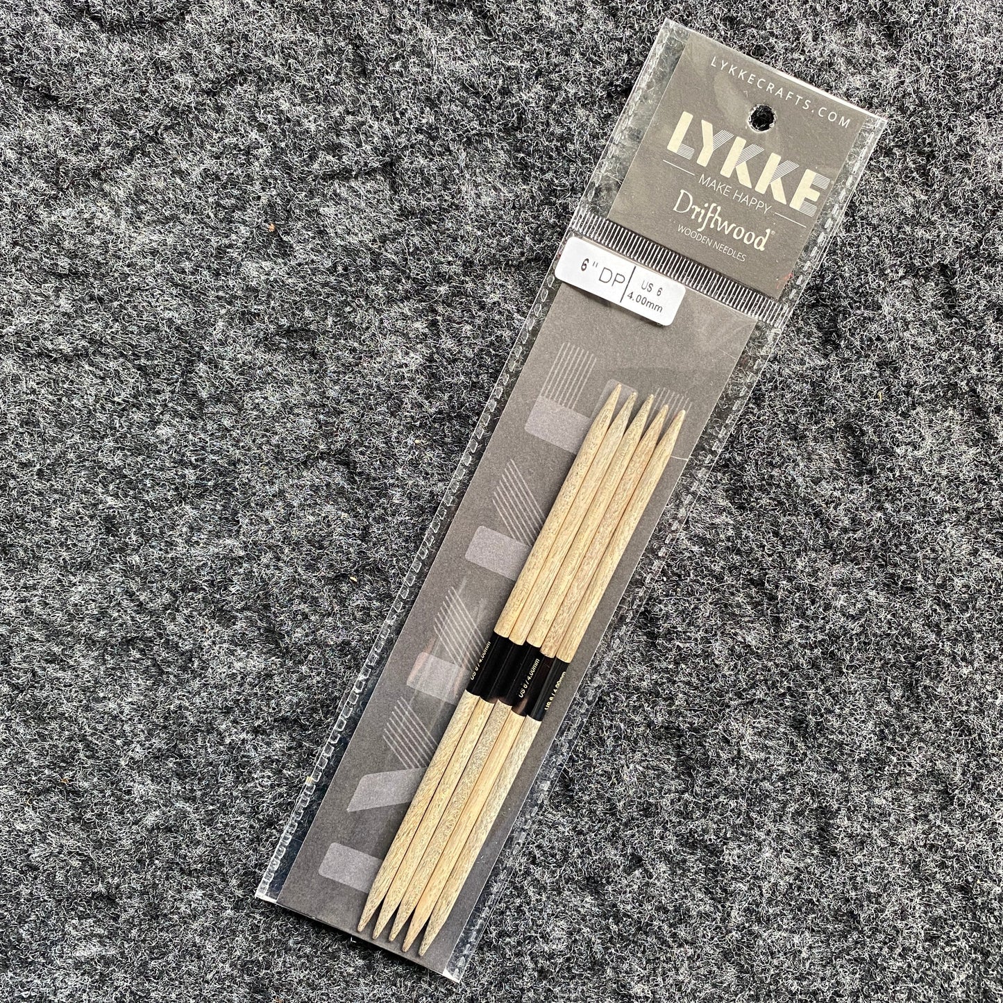 Lykke Driftwood 6" Double Pointed Needles - US 6 (4.00 mm)