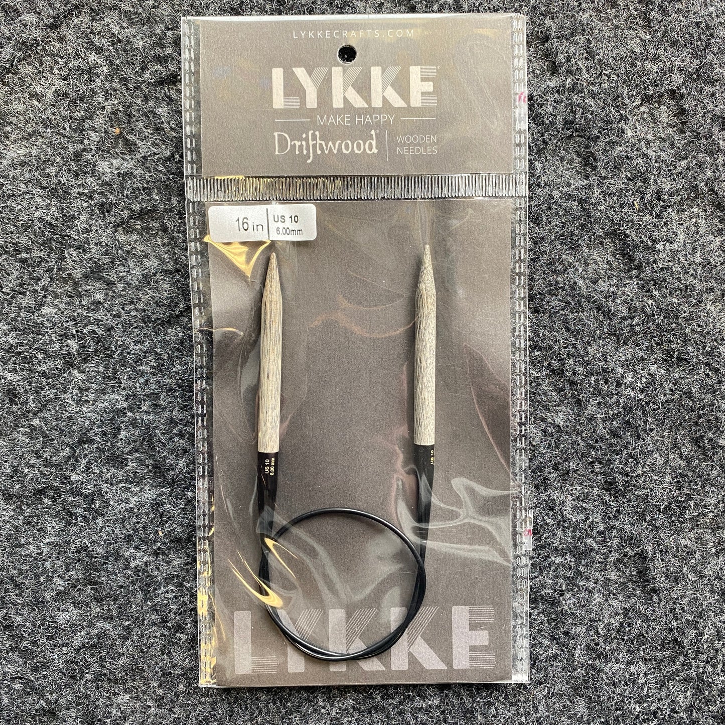 Lykke Driftwood Wooden Circular Needles 16 inch - US 10 (6.00 mm)