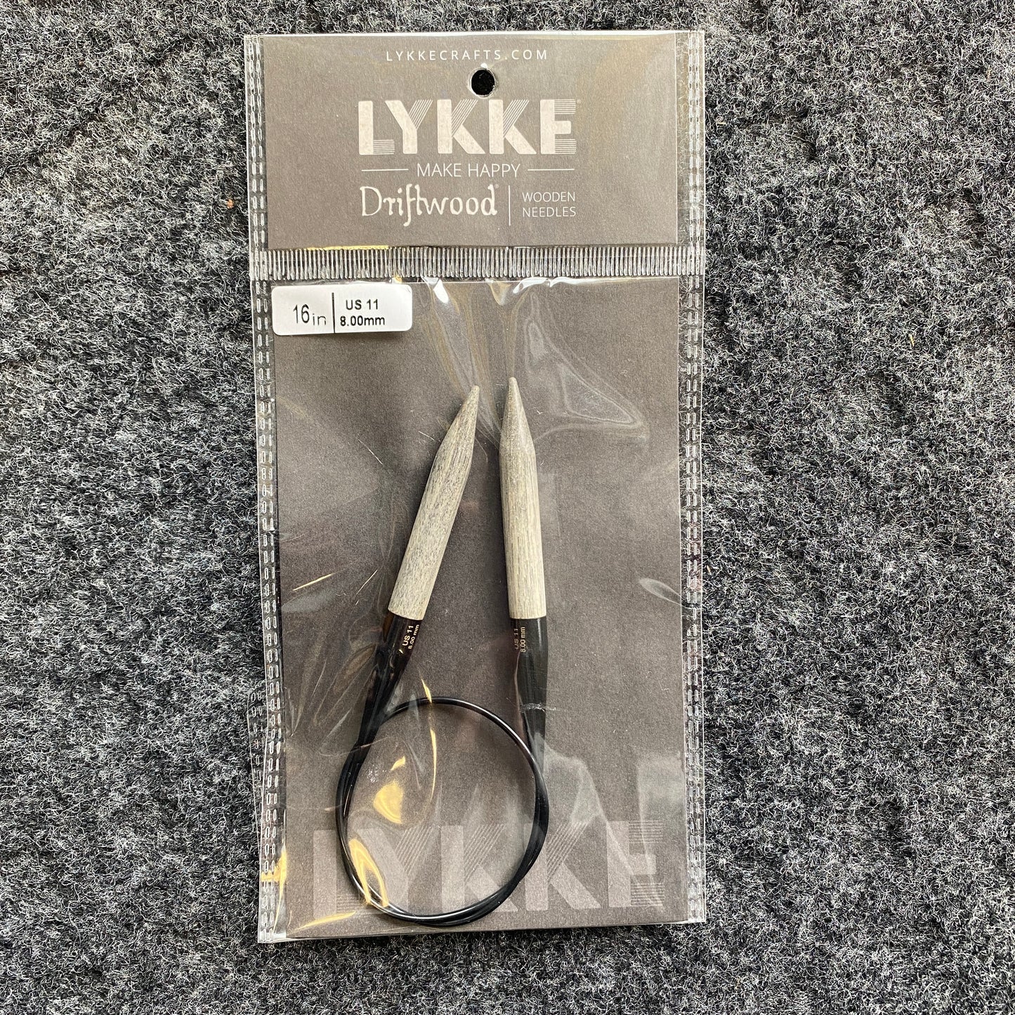 Lykke Driftwood Wooden Circular Needles 16 inch - US 11 (8.00 mm)