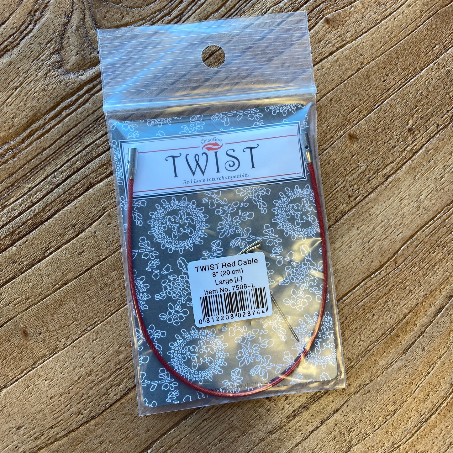 ChiaoGoo Twist Red Cable Large Lace Interchangeable Cord - 8" (20cm)