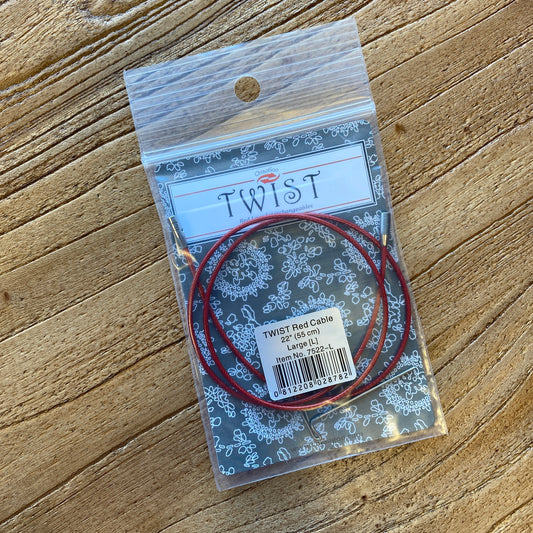 ChiaoGoo Twist Red Cable Large Lace Interchangeable Cord - 22" (55cm)