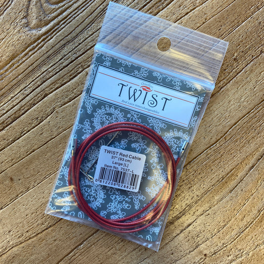 ChiaoGoo Twist Red Cable Large Lace Interchangeable Cord - 37" (93cm)