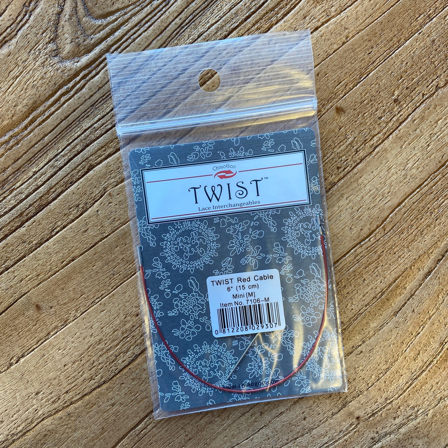 ChiaoGoo Twist Red Cable Mini Lace Interchangeable Cord - 6" (15cm)