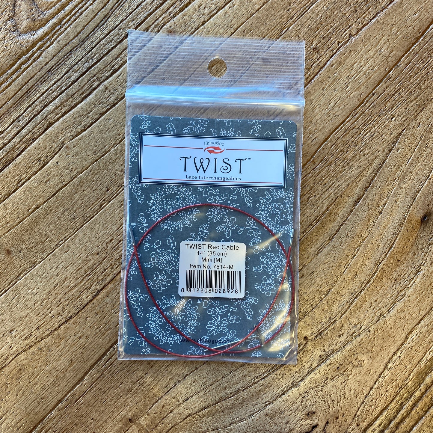 ChiaoGoo Twist Red Cable Mini Lace Interchangeable Cord- 14" (35cm)