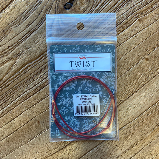 ChiaoGoo Twist Red Cable Small Lace Interchangeable Cord - 22" (55cm)