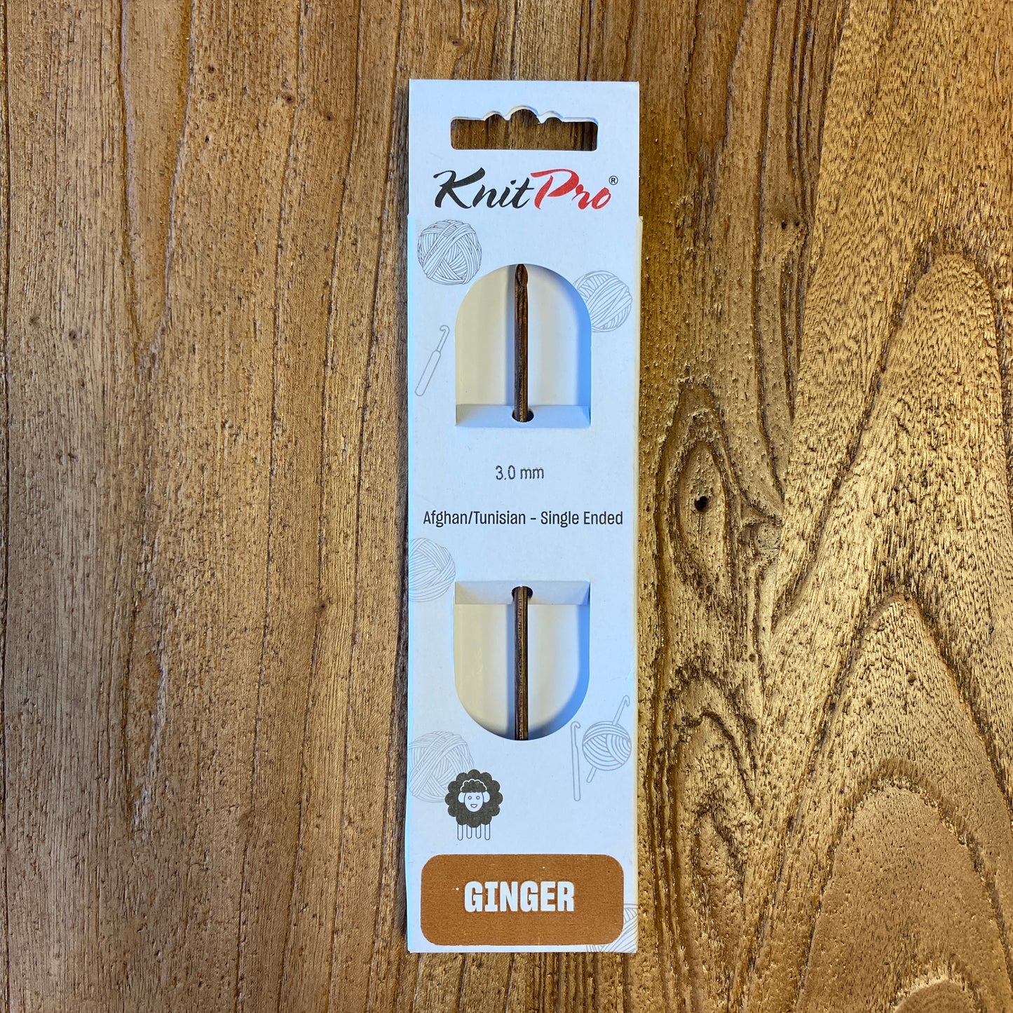 KnitPro Ginger Afghan/Tunisian - Single Ended 3.0mm