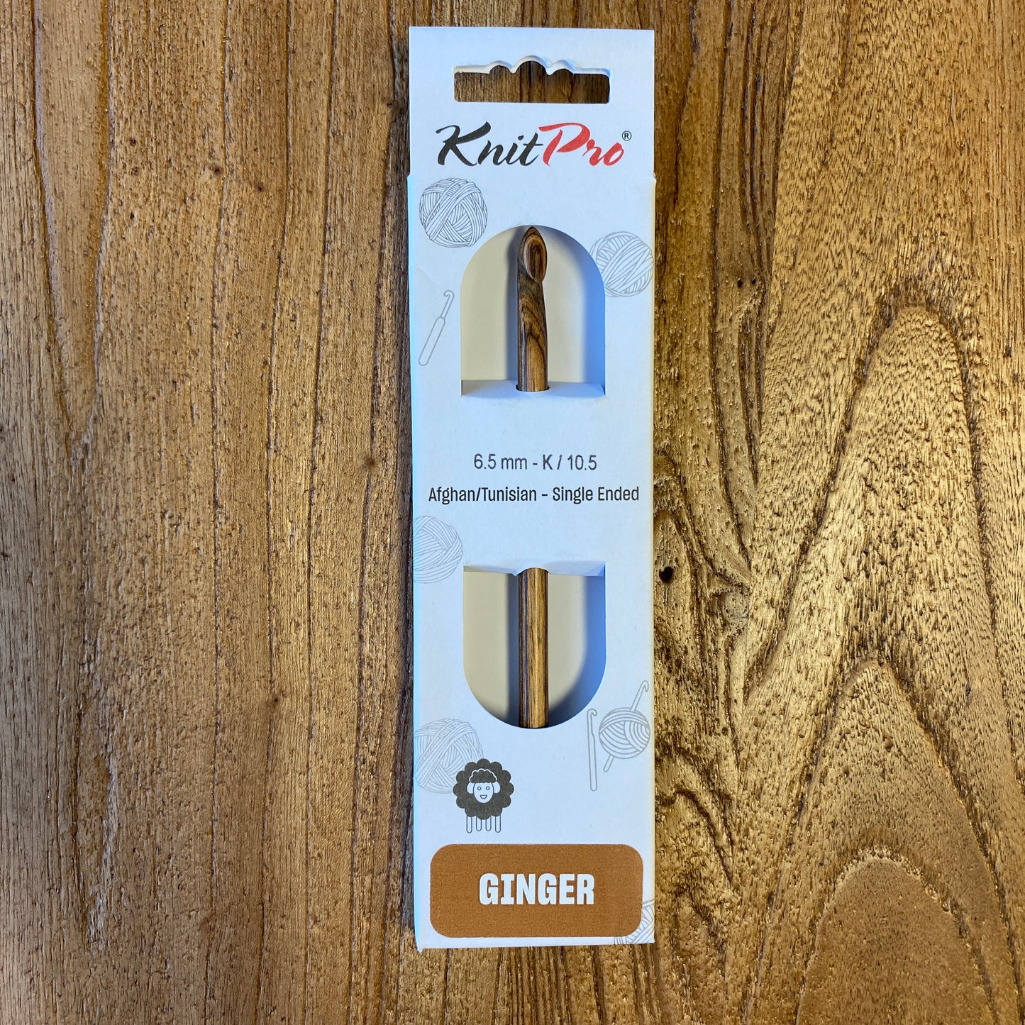 KnitPro Ginger Afghan/Tunisian - Single Ended 6.5mm - K/10.5