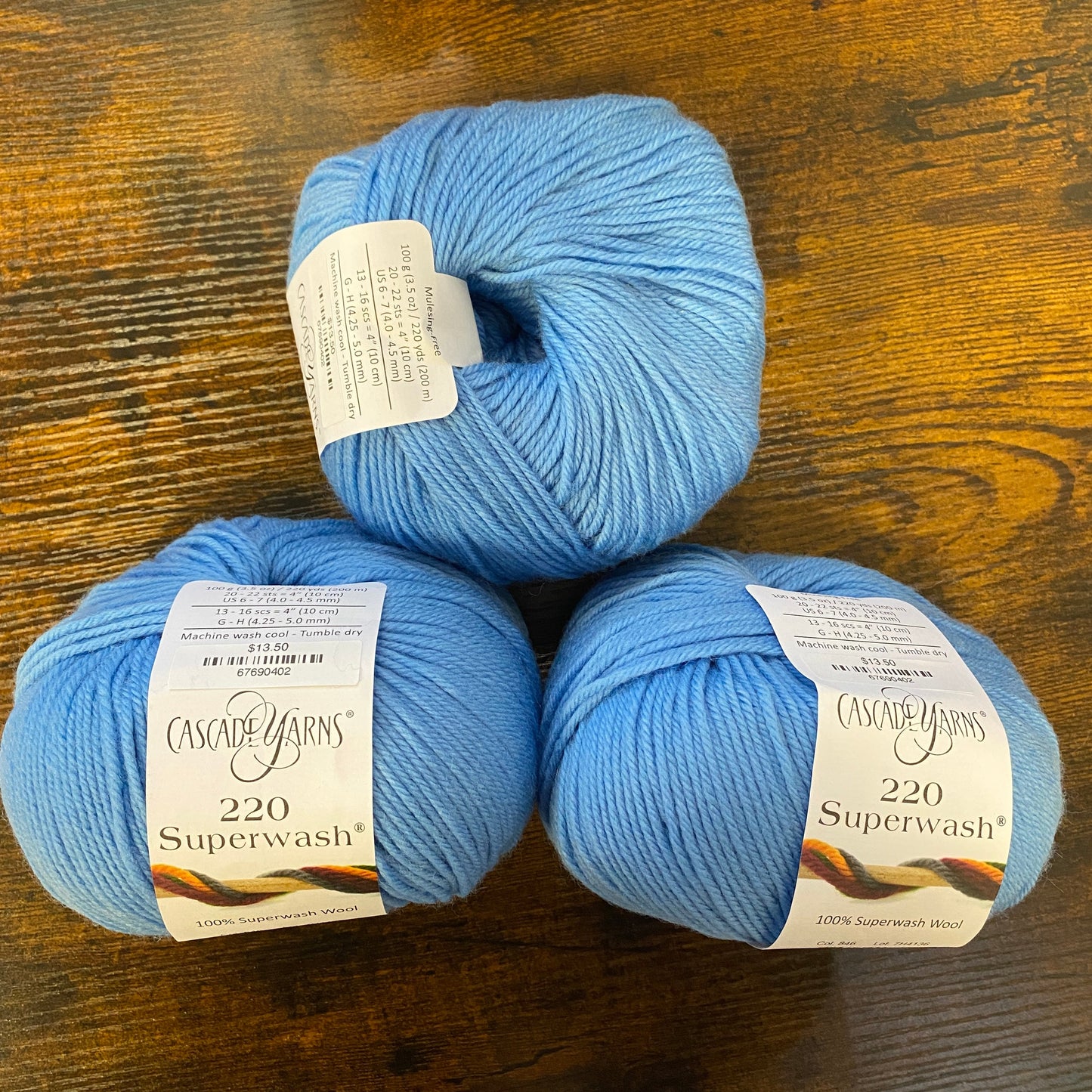 Cascade 220 Superwash - Blue - 846