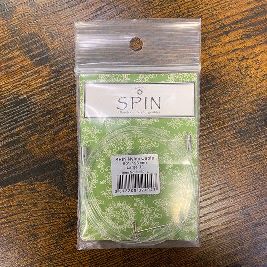 ChiaGoo Spin Bamboo Interchangeables Nylon Cable Cord Large - 50 inch