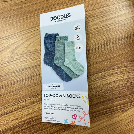 Pacific Knit Company Top-Down Socks Pattern by Jamie Lomax