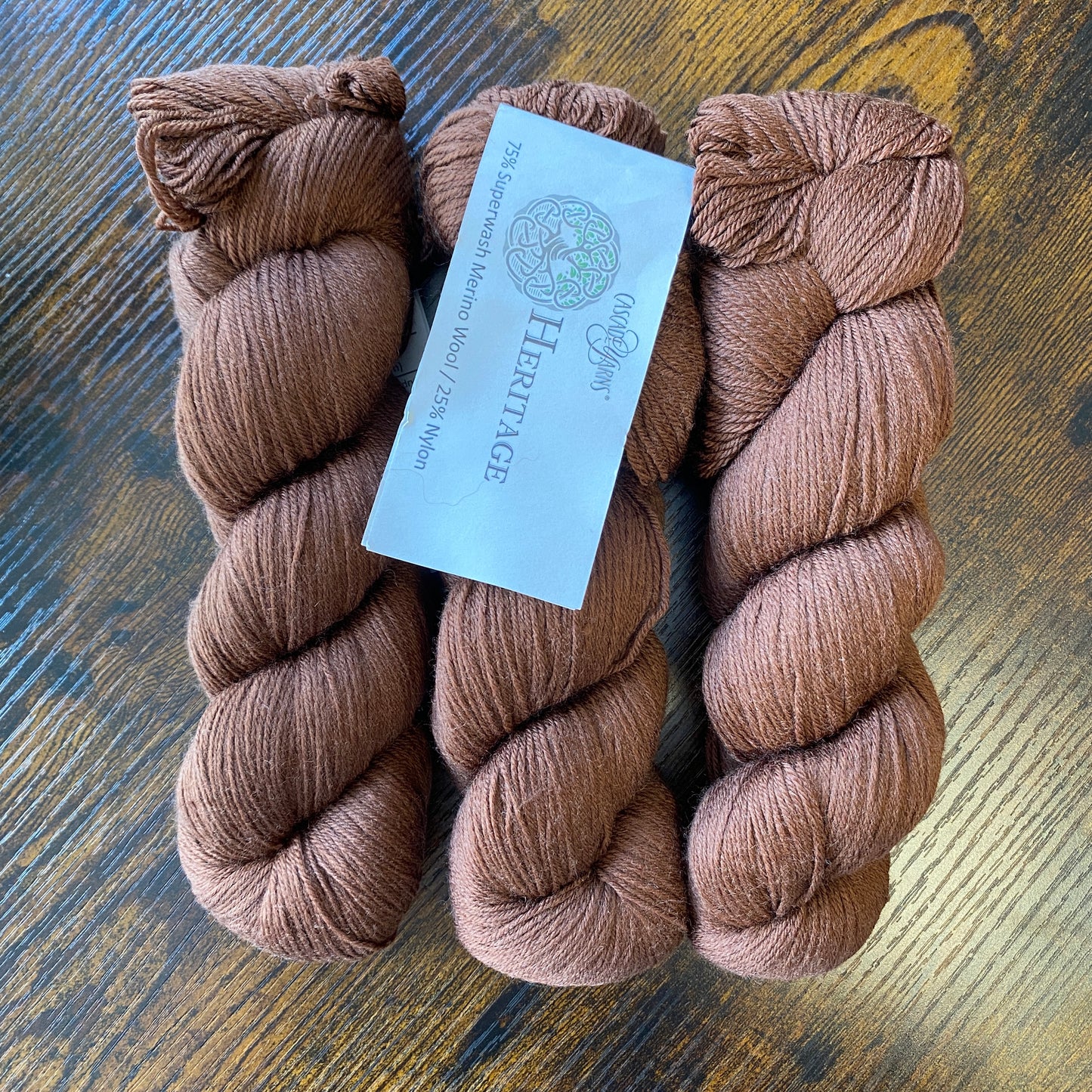 Cascade Yarns Heritage - 75% Superwash Merino/25%Nylon - Brown - 5639