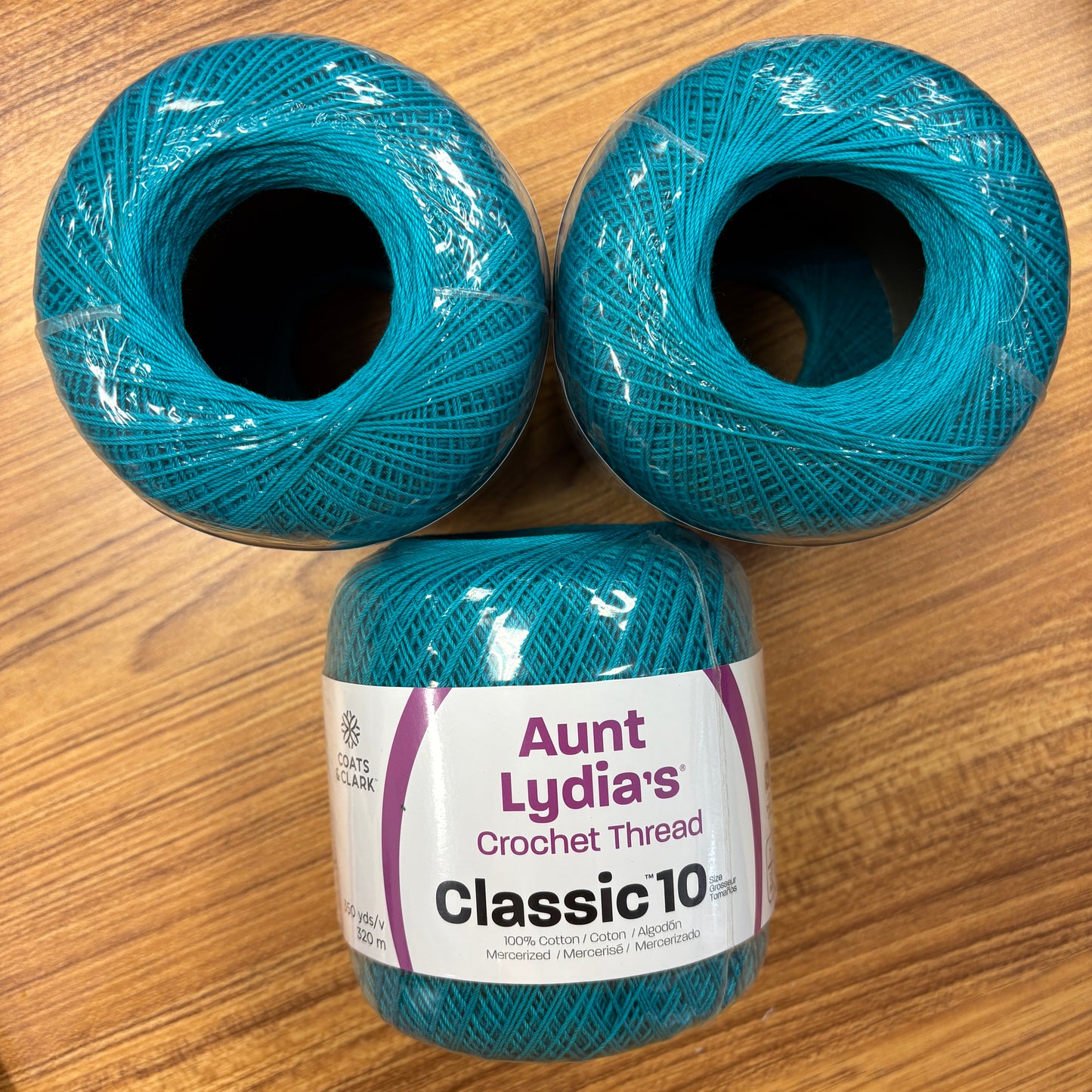 Aunt Lydia's Crochet Thread Classic 10 - 100% mercerized Cotton - Peacock - 0856