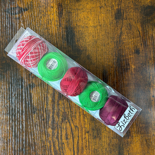 Handy Hands - Lizbeth Size 10 thread - 5 pack - Red Velvet Peony