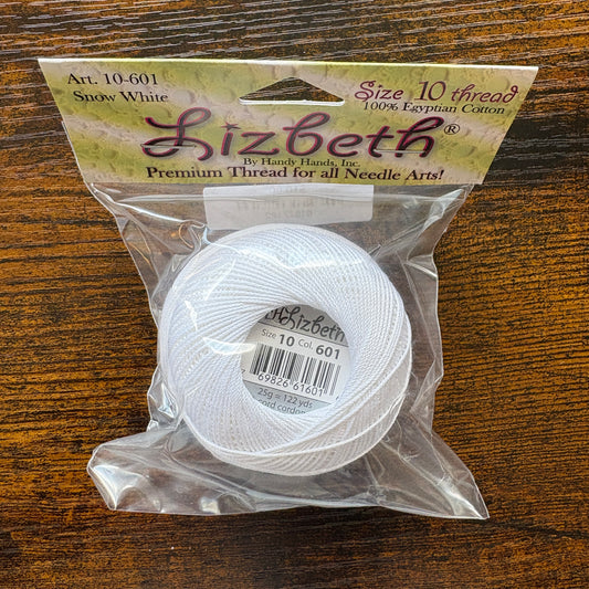 Handy Hands - Lizbeth Size 10 thread - White - 601