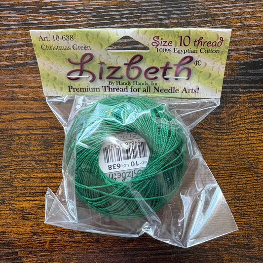 Handy Hands - Lizbeth Size 10 thread - Christmas Green - 638