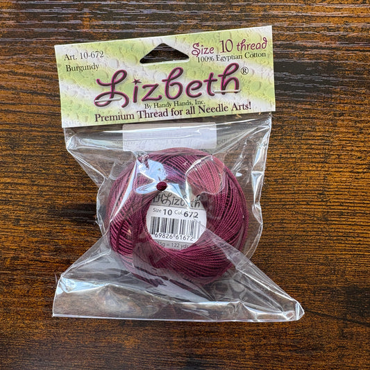 Handy Hands - Lizbeth Size 10 thread - Burgundy - 672