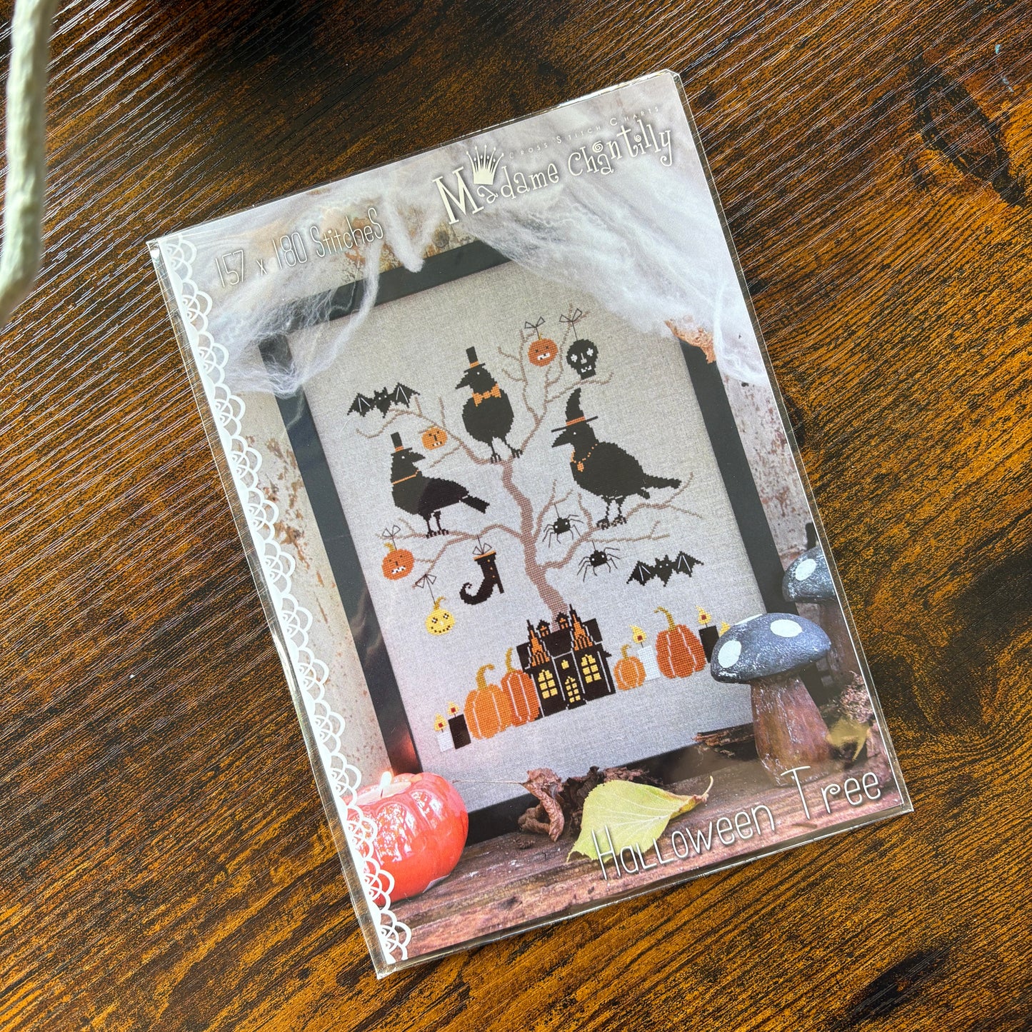 Madame Chantilly Halloween Tree Cross Stitch Pattern