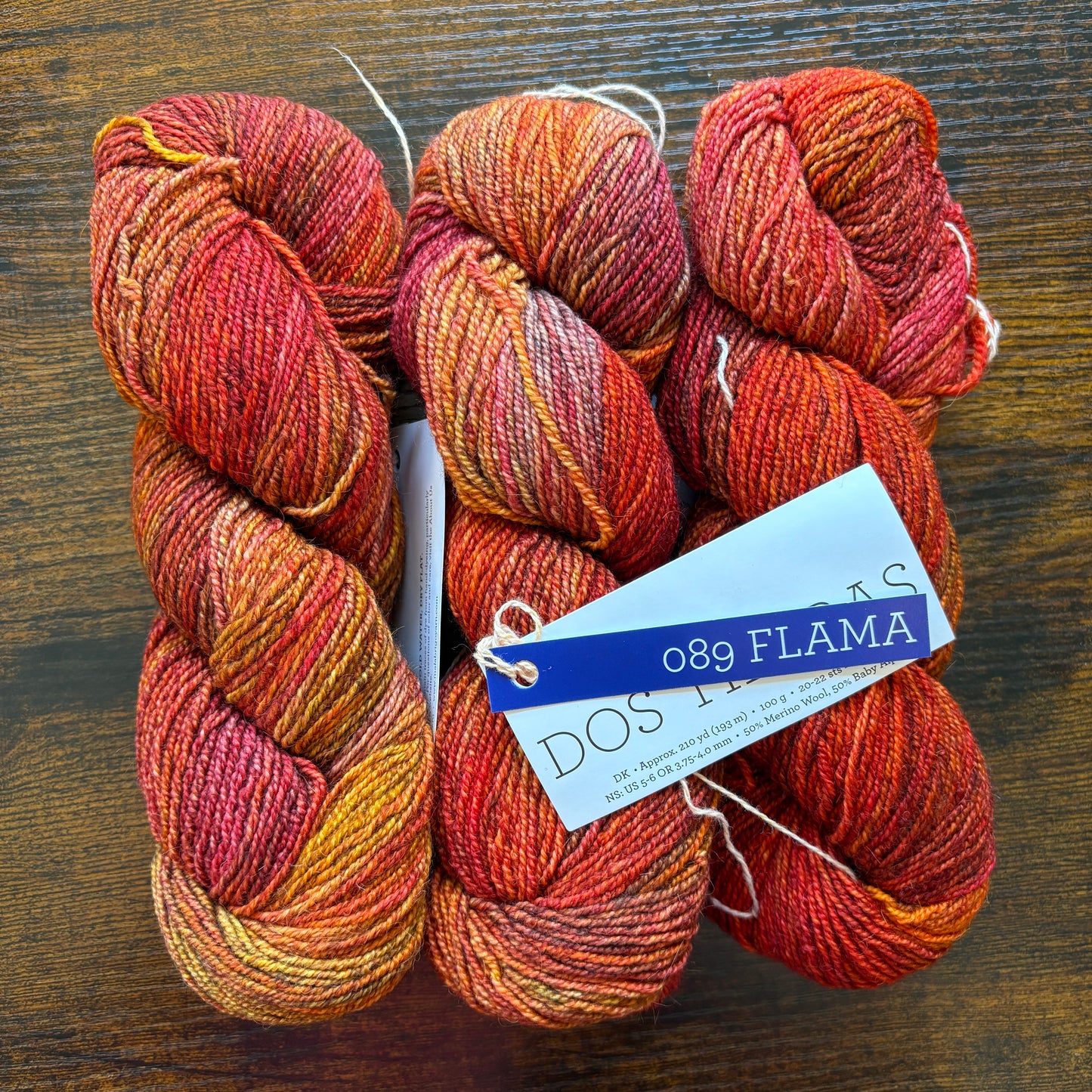 Malabrigo - Dos Tierras - 100% Superwash Merino - Flama - 089