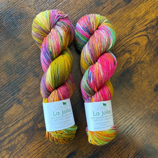 Baah Yarn - La Jolla - 100% Superwash Merino Wool - Hibiscus Haze