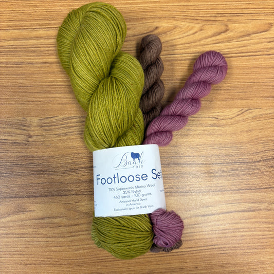 Baah Yarn - 75% Superwash Merino/25% Nylon - Footloose Set