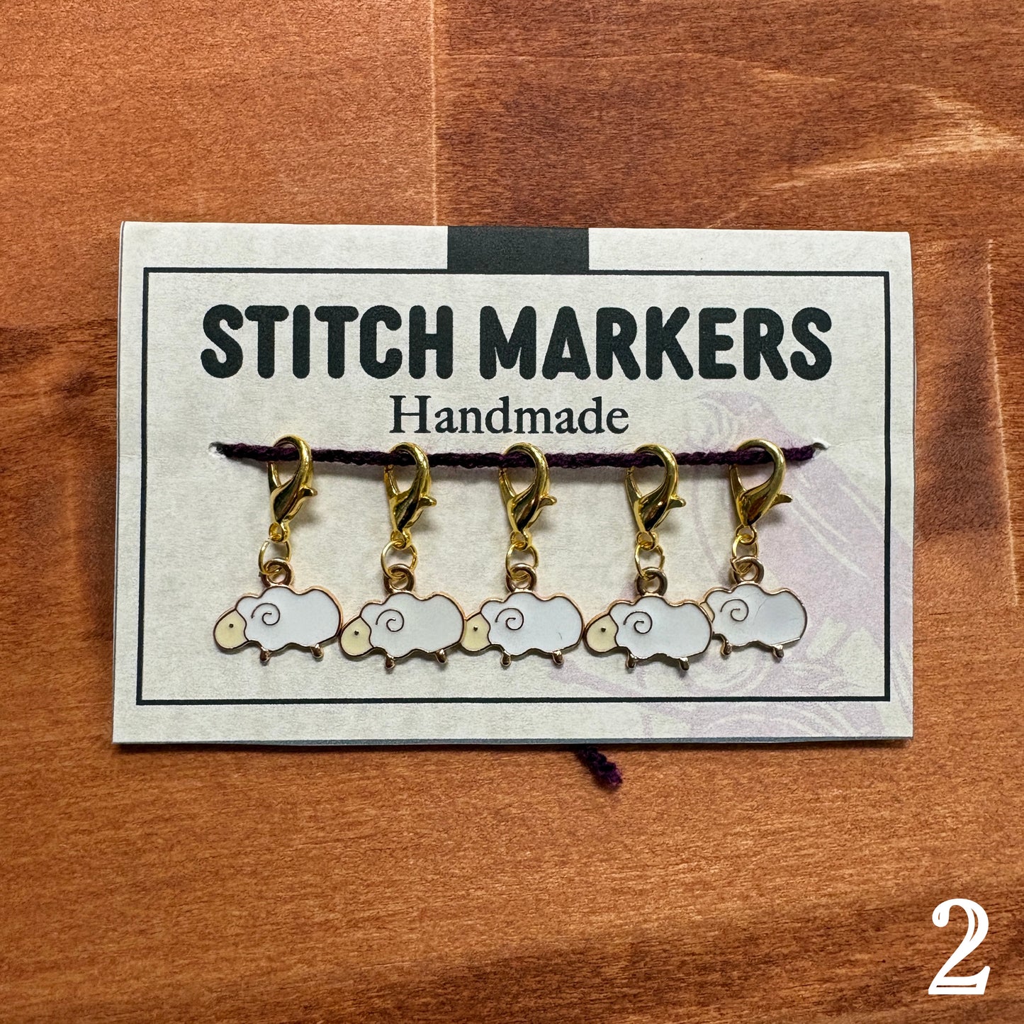 Stitch Markers - Ravin Sekai Designs - Sheep